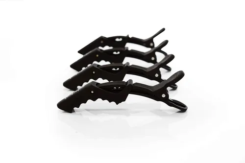Colortrak Clips de cocodrilo jumbo de goma, paquete de 4, clips de cocodrilo con acabado de goma para evitar el deslizamiento, resistente a las