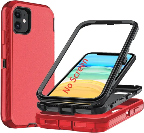 Miniatura 53 de Funda para iPhone X/i Phone Xs, 3 capas duradera funda de teléfono resistente protección para teléfono, a prueba de golpes a prueba de caídas a Negro