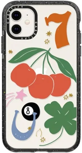 Miniatura 61 de CASETiFY Impact - Funda para iPhone 11 - Flower Power Retro - Negro Transparente