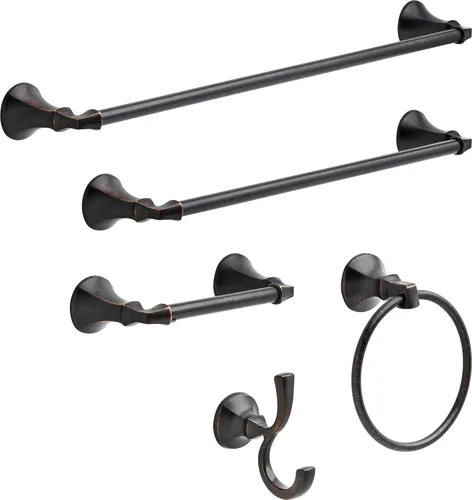 Miniatura 2 de DELTA FAUCET Rubber Limited 76435-RB Ashlyn - Accesorio de baño con gancho doble para toallas en bronce veneciano