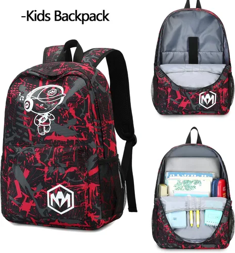 Miniatura 6 de Mochila preescolar para niños y niñas, bolsas escolares para niños y niñas, bolsas escolares para jardín de infantes, Música Niño Rojo