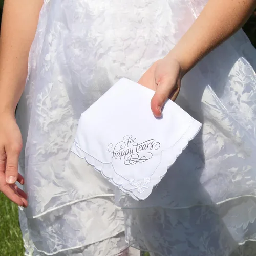 Miniatura 3 de Lillian Rosepañuelo de 7 pulgadas para papá, Genérico, 12", Blanco
