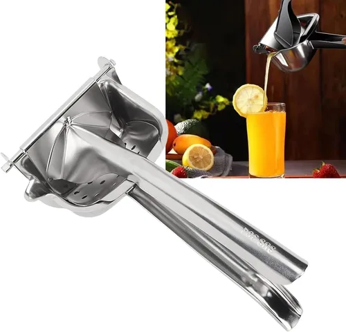 Miniatura 7 de Exprimidor de limón de acero inoxidable, exprimidor de mano desmontable, exprimidor de naranja, manual de prensa de jugo para naranja limón lima