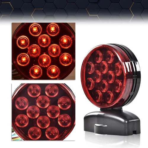 Miniatura 7 de PIT66 Kit de luces LED de remolque magnético de 12 V, luces de circulación de freno de giro para remolque, RV, barco, camión, automóvil, bicicleta