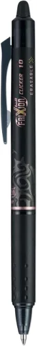 PILOT FriXion Clicker - Bolígrafos de tinta de gel borrables, recargables y retráctiles, punta gruesa, tinta negra, paquete de 12 (11384)