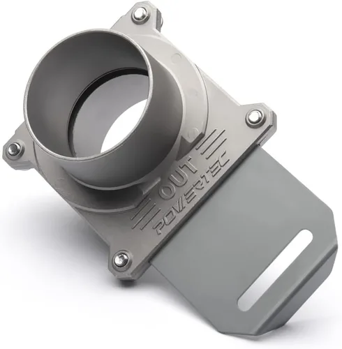 POWERTEC 70325 Compuerta de aspiración de 2-1/2 pulgadas, con antiobstrucción y sello contra fugas de aire para recolección de polvo Puerta de