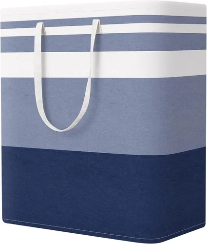 StorageRight Cesta de Lavandería Canasta Grande Cesta de Lavandería Plegable con Asas de Fácil Transporte, Cestas de Ropa Independientes para Azul