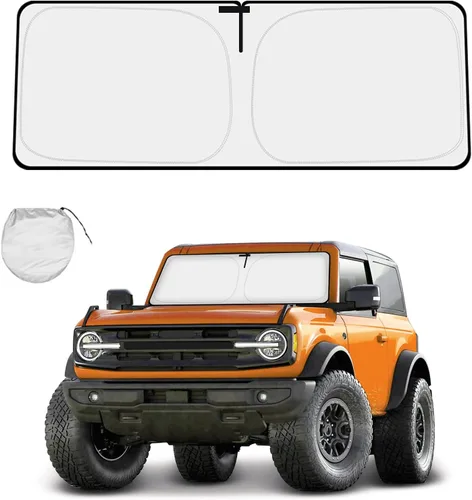 Miniatura 39 de Parasol para parabrisas delantero compatible con Toyota Highlander 2020-2023 2024 2025, protector de visera solar bloquea los rayos UV, parasol