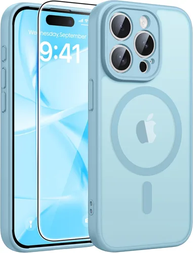 Miniatura 338 de FNTCASE - Funda para iPhone 16 Pro: magnética, mate, translúcida, de grado militar, protectora contra caídas, resistente, fina, duradera y a prueba