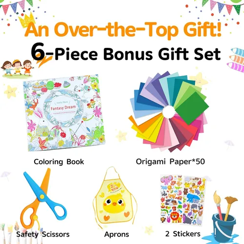 Miniatura 5 de Suministros de Arte, Set de Arte de 297 Piezas Kit de Dibujo para Niñas Niños Artistas, Caja de Regalo de Arte de Lujo con Caballete Plegable