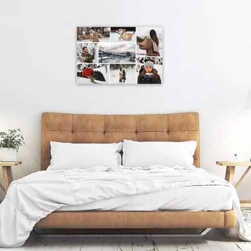 Miniatura 3 de CCWACPP Impresiones de collage en lienzo con tus fotos para familia, boda, bebé, mascota, perro, imagen en lienzo personalizada, foto personalizada