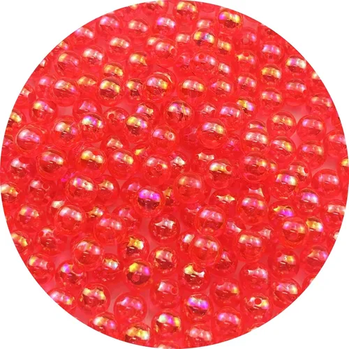Miniatura 80 de 2000 cuentas redondas acrílicas de 0.157 pulgadas (0.157 in), cuentas espaciadoras de colores AB con agujero para bricolaje, pulseras, collares