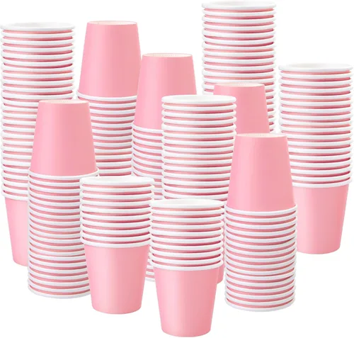 Miniatura 31 de Paquete de 50 vasos de papel blancos de 3 onzas, vasos desechables para el baño, vaso pequeño para enjuague bucal, vaso para aperitivos para agua