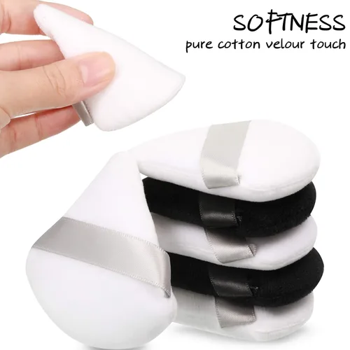 Miniatura 4 de Almohadillas de maquillaje triangulares para la cara, suaves, para polvos sueltos, polvos minerales y polvo corporal, herramienta de maquillaje, 10