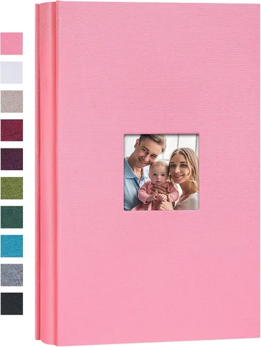 Miniatura 12 de Mublalbum Álbum de Fotos Pequeño 4x6 200 Fotos Cubierta de Lino Libro de Imágenes con Bolsillos Horizontales para Boda Familia Aniversario y Bebé