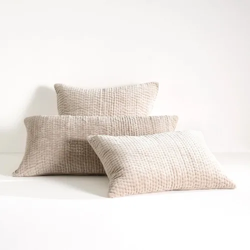 Miniatura 12 de Pine Cone Hill TAFT - Funda de almohada acolchada neutra, tamaño estándar, patrón de rayas multi/blancas