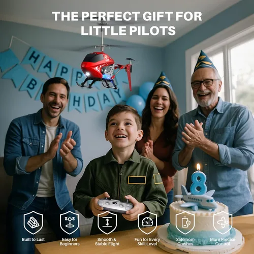Miniatura 7 de SYMA S107H-E Helicóptero RC para niños de 8-12 años y principiantes, helicóptero de control remoto con retención de altitud, 2 modos de velocidad