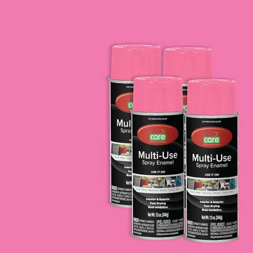 Miniatura 71 de Pintura en aerosol, 12 onzas, paquete de 6 (mezcla de colores cálidos: blanco brillante, rojo rubí, naranja, amarillo, marrón, negro brillante)