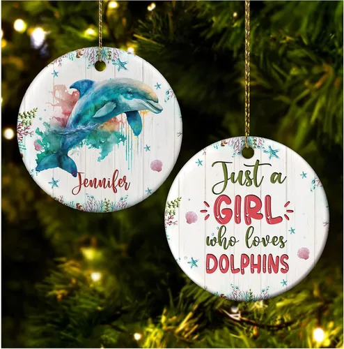 Miniatura 10 de Hyturtle Adorno de Navidad personalizado para los amantes de los ajolotes – Just A Girl Who Loves Axolotls Adorno de cerámica con nombre