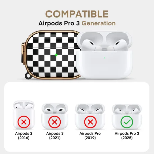 Miniatura 8 de Maxjoy Funda para AirPods Pro de 3ª Generación con Cerradura, Bonita Funda para AirPods Pro 3 con Bloqueo Protectora Rígida para AirPod Pro 3