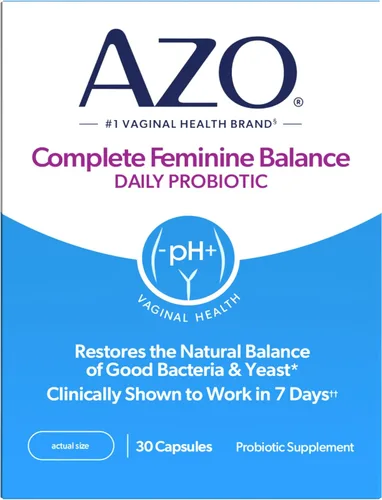 Miniatura 8 de AZO Probióticos vaginales diarios de equilibrio femenino completo para mujeres, clínicamente probados para ayudar a proteger la salud vaginal, ayuda