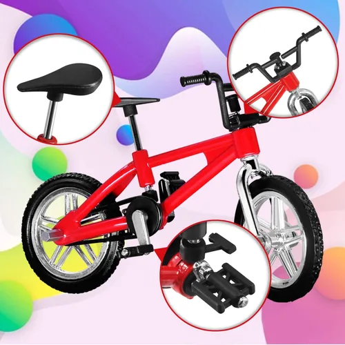 Miniatura 4 de Novelty Place Mini Finger Bike – Juego de bicicleta en miniatura para niños y adultos – Colección de modelos de bicicleta de metal Decoración – 4