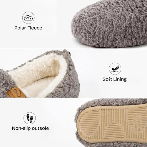 Miniatura 4 de EverFoams Pantuflas completas de espuma viscoelástica de oveja para mujer
