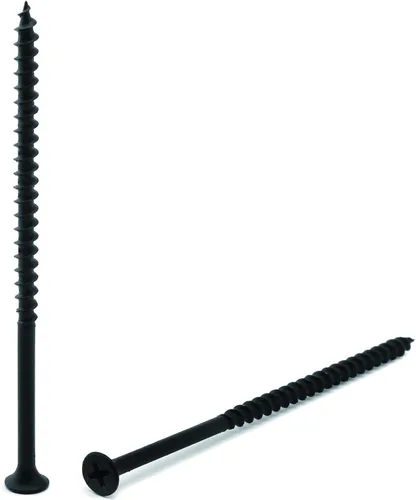 Miniatura 9 de Tornillo de madera de cabeza plana #8 x 5/8" con revestimiento de fosfato negro, 100 piezas, de autorroscado rápido, para paneles de yeso, de SG TZH