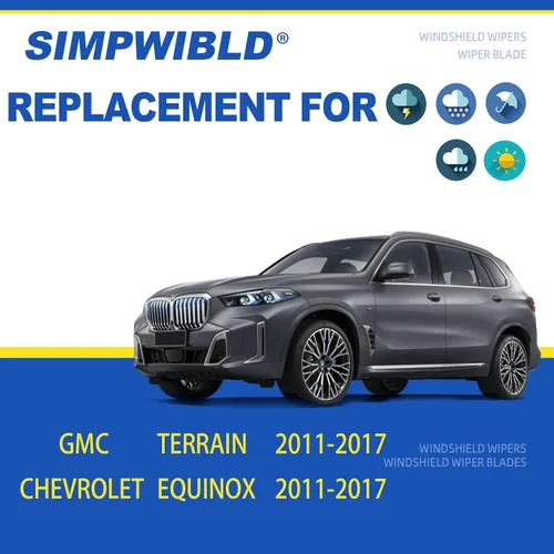 Miniatura 2 de Juego de 3 limpiaparabrisas de fábrica de repuesto para GMC Terrain 2010-2017/Chevy Equinox 2010-2017 Repuesto de equipo original Juego