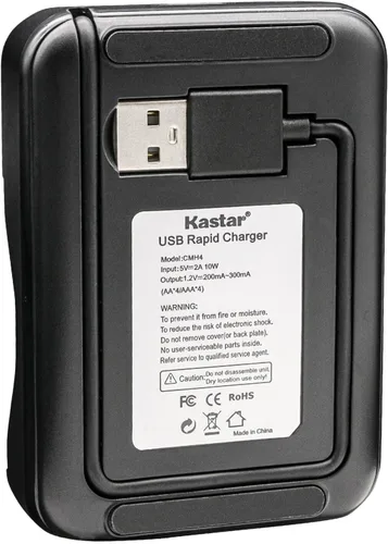 Miniatura 2 de Kastar Paquete de 8 baterías AA de 1.2 V 2700 mAh Ni-MH y cargador USB inteligente CMH4 compatible con cualquier capacidad de baterías AA Ni-CD