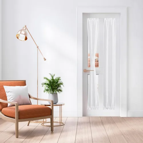 Miniatura 33 de NICETOWN - Cortinas transparentes para puerta de ventana, tratamiento de ventana lateral para puertas estrechas de vidrio/cocina/puerta delantera