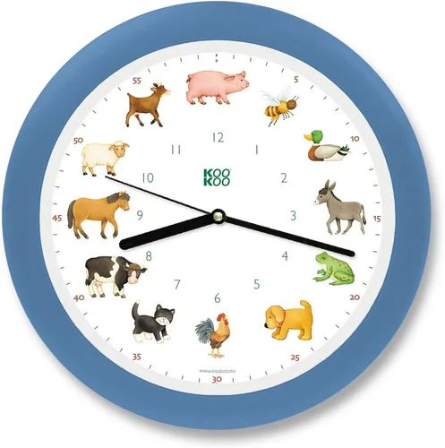 Miniatura 15 de KOOKOO Kids World Sunny Flower - Reloj de pared para niños con sonidos naturales, 12 animales de granja Flor soleada