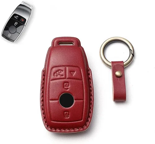 Miniatura 5 de SANRILY Funda de llave inteligente para Mercedes Benz Clase E C, Negro