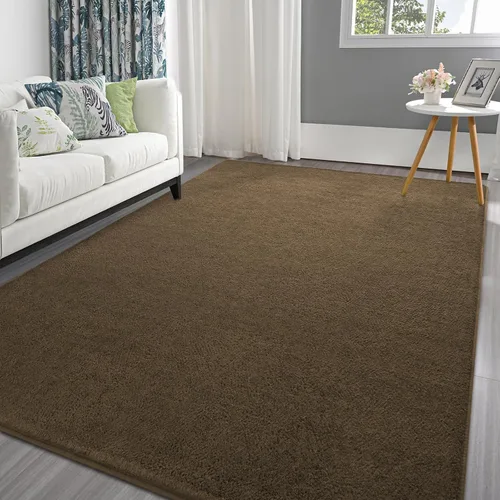 Miniatura 18 de Pettop - Alfombras para dormitorio y sala de estar, 6x9 Beige alfombras de espuma de memoria espesada para interiores, alfombra moderna estética