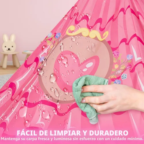 Miniatura 4 de JOYIN Tienda de campaña de princesa para niñas, casa de juegos grande para niños, castillo para niños, casa de juegos desplegable para niños