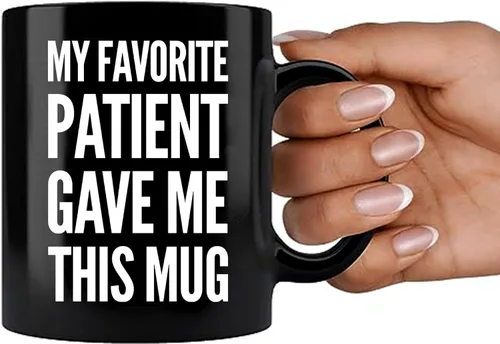 Miniatura 7 de Taza de cerámica con texto en inglés My Favorite Patient Gave Me This para el doctor de familia, regalo de agradecimiento para enfermera, doctorado