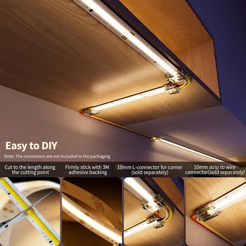 Miniatura 6 de PAUTIX COB - Tiras de Luces LED Direccionables de 2700K-6500K, Luz Blanca Perseguidora CCT, Cinta de Luces Inteligente IC Sintonizable 16.4 pies