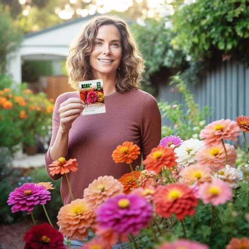 Miniatura 4 de 250 semillas de zinnia de California Giants para plantar, semillas de flores de primera calidad cultivadas en Estados Unidos sin OMG cultivadas