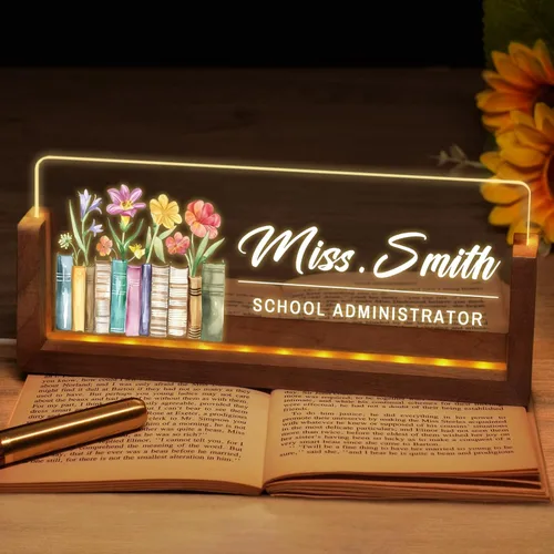 Miniatura 12 de Placa de nombre de escritorio personalizada, placa de identificación acrílica personalizada para escritorio, decoración de oficina para mujeres