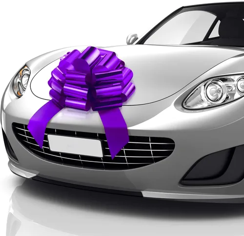 Miniatura 18 de Zoe Deco Lazo grande para automóvil (rojo, 18 pulgadas), lazos de regalo, lazo gigante para automóvil, lazo de cumpleaños, enorme lazo