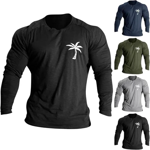 Miniatura 2 de Men's Shirts Long Sleeve Crew Neck Casual Athletic Thermal Relaxed Fit Tees Trendy True Comfort Tops
