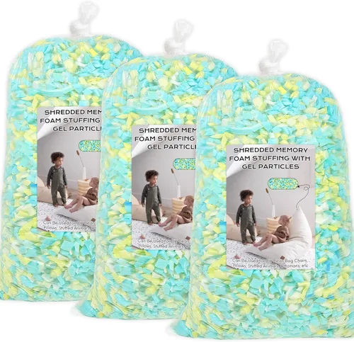 Miniatura 31 de Relleno de saco de frijoles Garifon, 9.1 kg de relleno de espuma viscoelástica triturada, relleno para silla de saco de frijoles, relleno de saco
