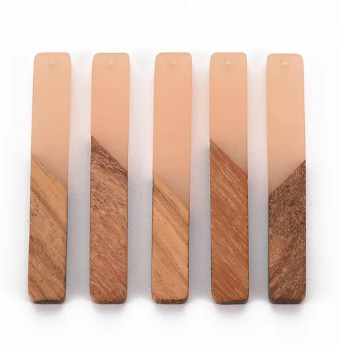Miniatura 38 de Mega Pet Colgante de resina y madera de nogal para hacer joyas de bricolaje
