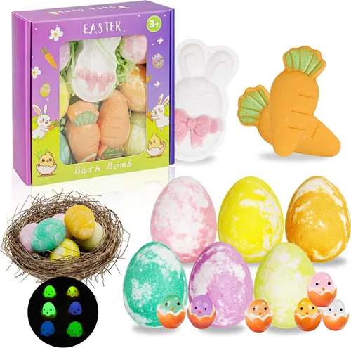 Miniatura 14 de Bombas de baño de Halloween para regalos de niños: 9 piezas de bombas de baño de globo ocular con juguetes sorpresa en el interior, juguete de baño