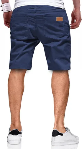 Miniatura 2 de JMIERR - Pantalones cortos informales para hombre, pantalones cortos de golf, pantalones chinos con cordón, de tela de sarga elástica, para verano