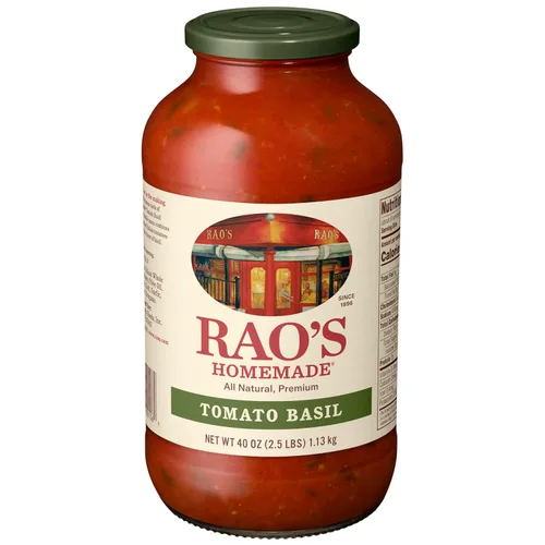 Miniatura 24 de Rao's Homemade Salsa de tomate, Tomate y Albahaca, 24 onzas, salsa versátil para pasta, bajo en carbohidratos, totalmente natural, calidad premium