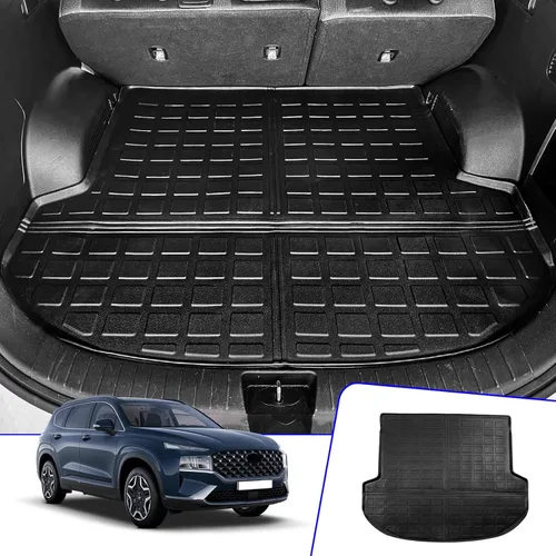 Miniatura 7 de Rongtaod Tapete de carga compatible con Hyundai Santa Fe 2021-2023 (se ajusta a 5 asientos), tapete de carga, forro de carga para todo