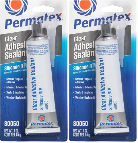 Miniatura 7 de Permatex 80050 - Sellador adhesivo de silicona RTV transparente, 3 onzas