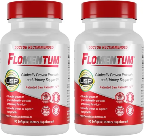 Flomentum® Saw Palmetto para hombres Suplemento de próstata | Suplemento de apoyo de próstata para la salud masculina | Verificado por USP - Flujo