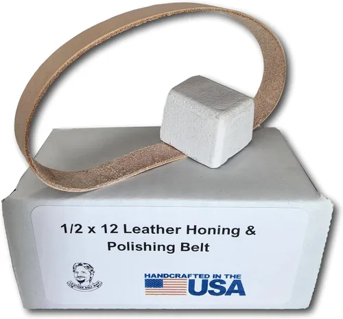 Miniatura 8 de Leatherbeltman - Cinturón de cuero para afilar y pulir (1/2 x 12 pulgadas), se adapta a máquina original (1 cinturón)
